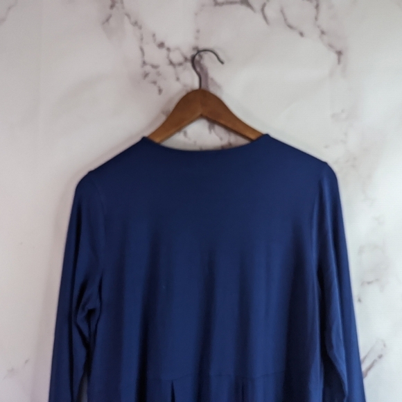 J Jill Dress Long Sleeve Size Small Wearever Jersey Blue Scoop Stretch Women - Picture 4 of 13